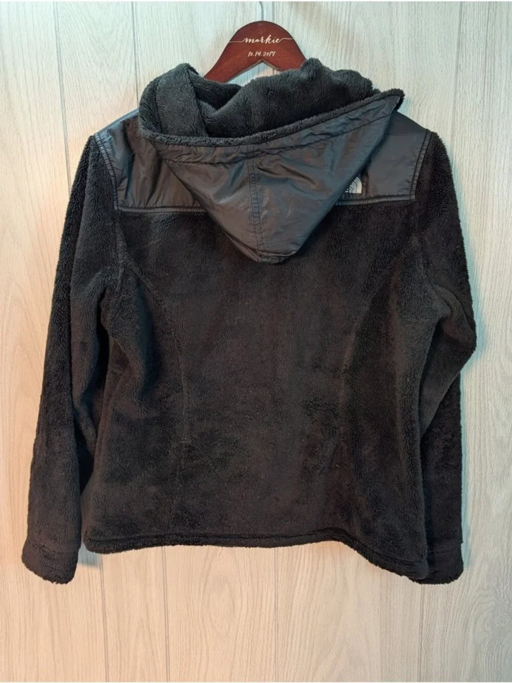 The North Face Jacket Women's M Black Oso Fleece Hooded Outdoor Hiking Gorpcore